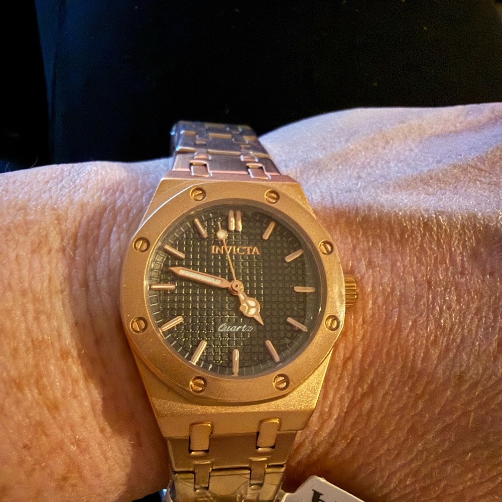 Invicta Celestial Women's Watch, black - 30mm, Rose Gold